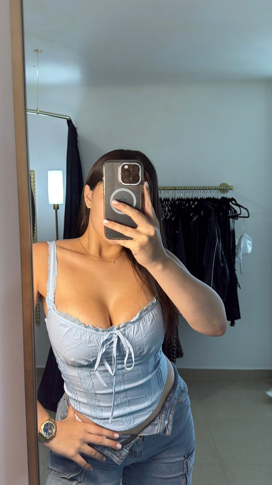 Baby blue corset
