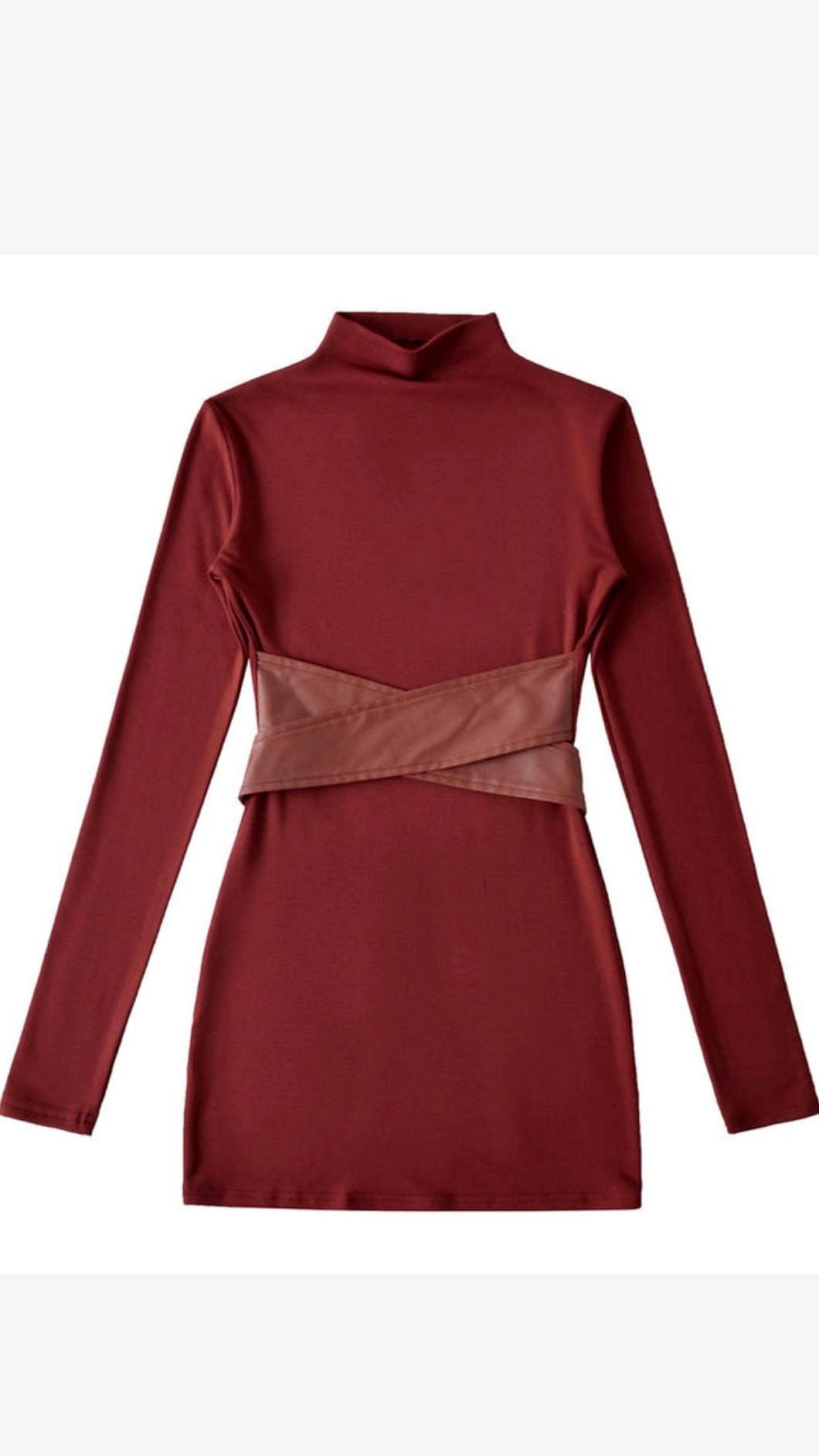 Longsleeve burgundy dress