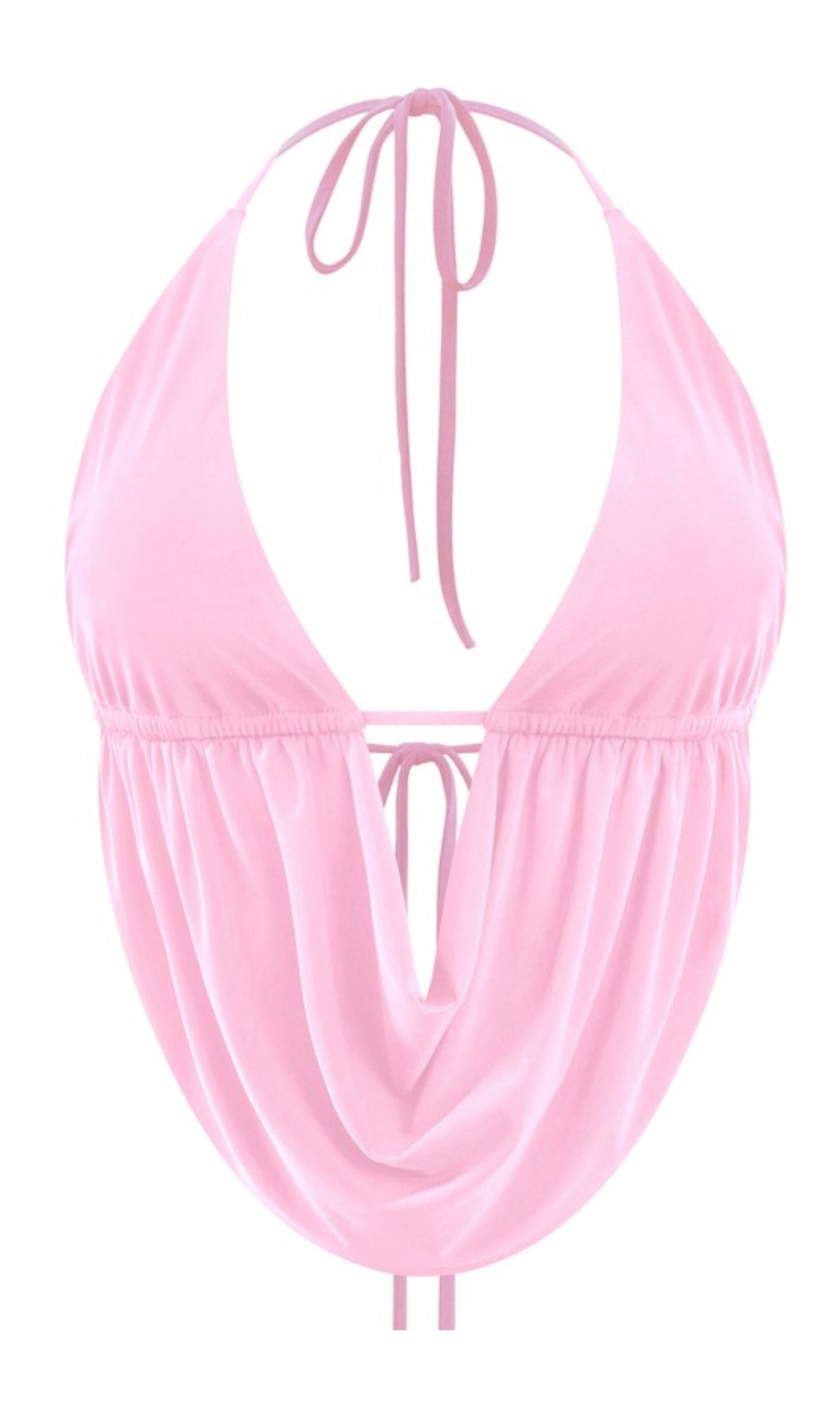 Halter sexy pink top