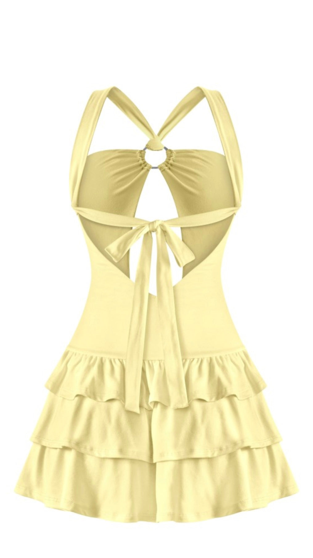 Light yellow ruffle dress