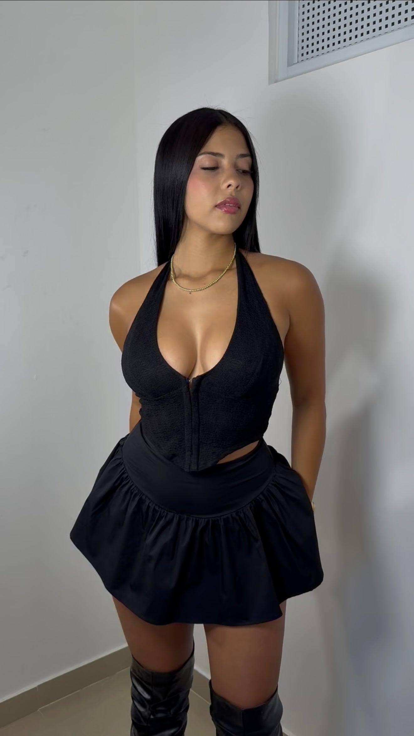 Lace black corset