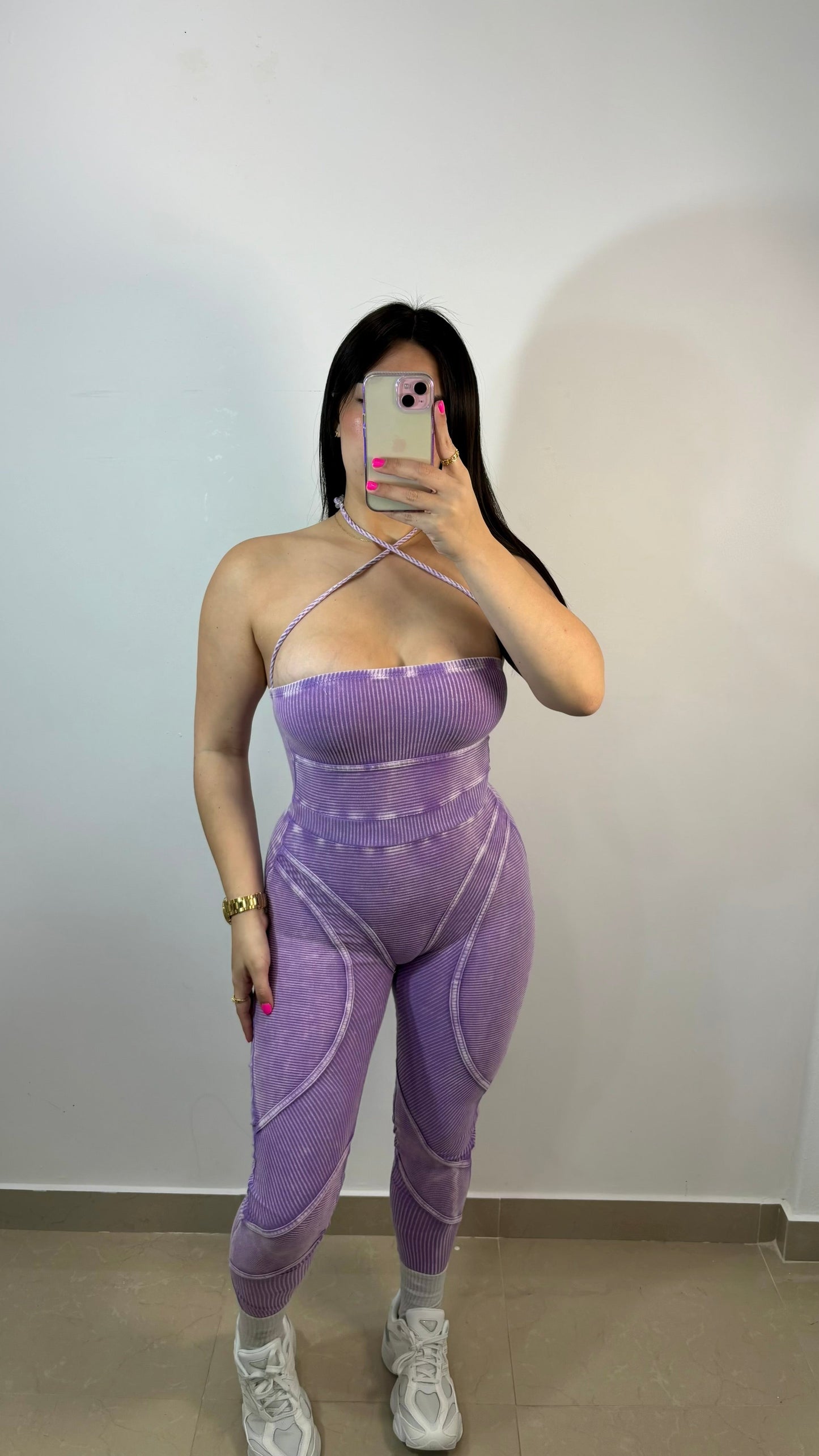 Washed lilac jumpsuit RESTOCK
