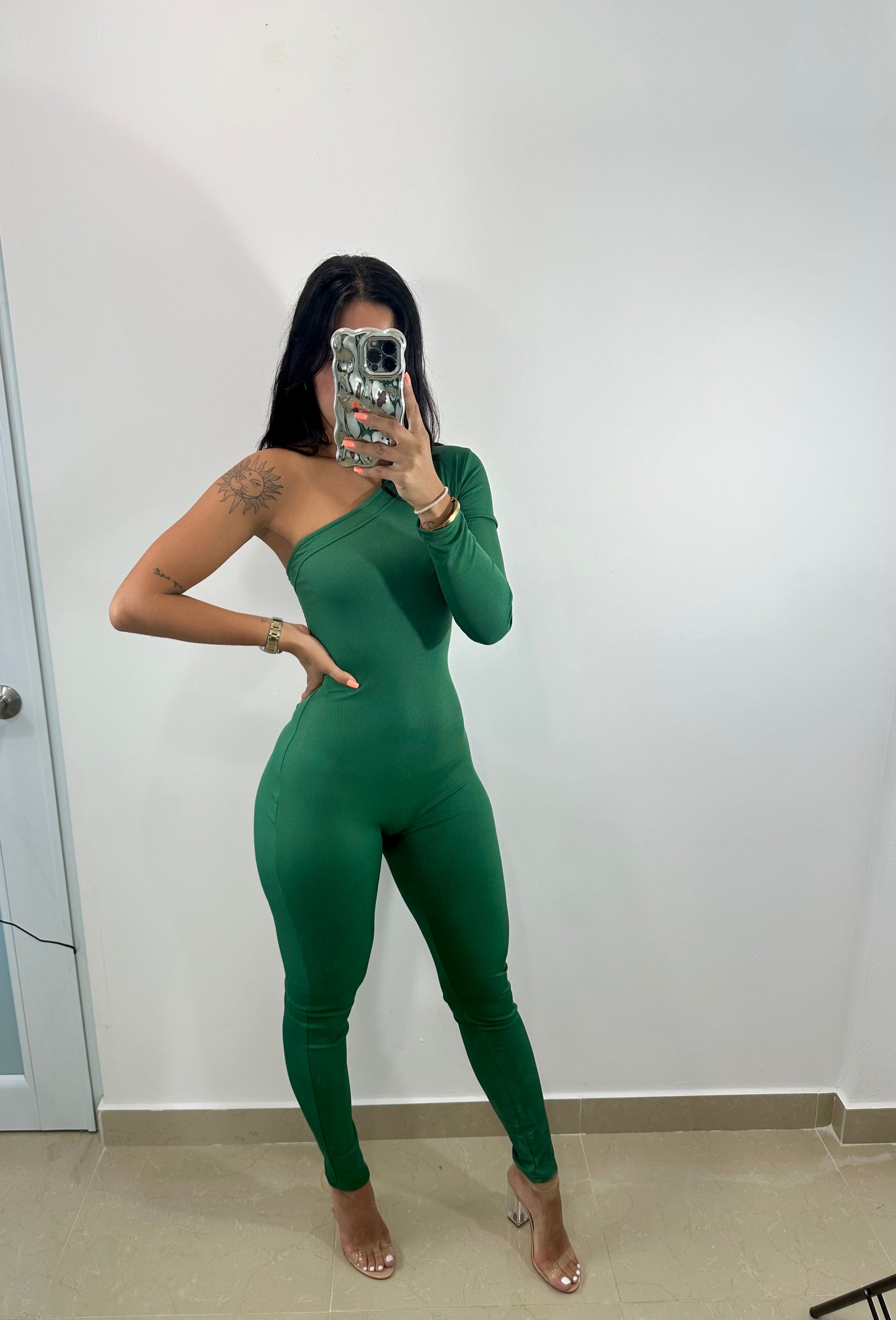 One shoulder jumpsuit