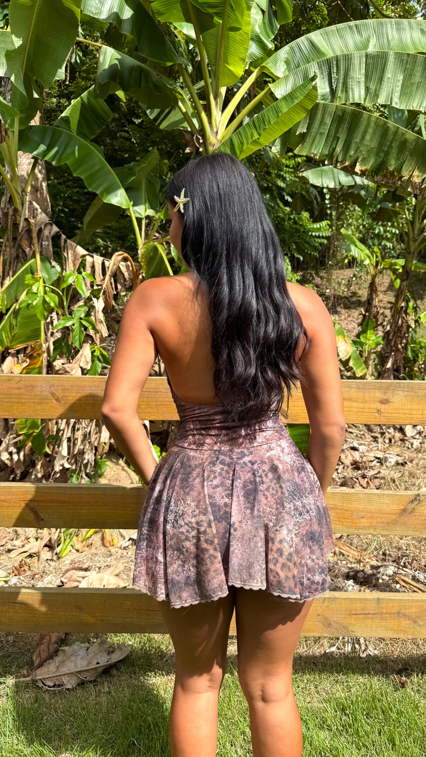Leopard brown mini dress