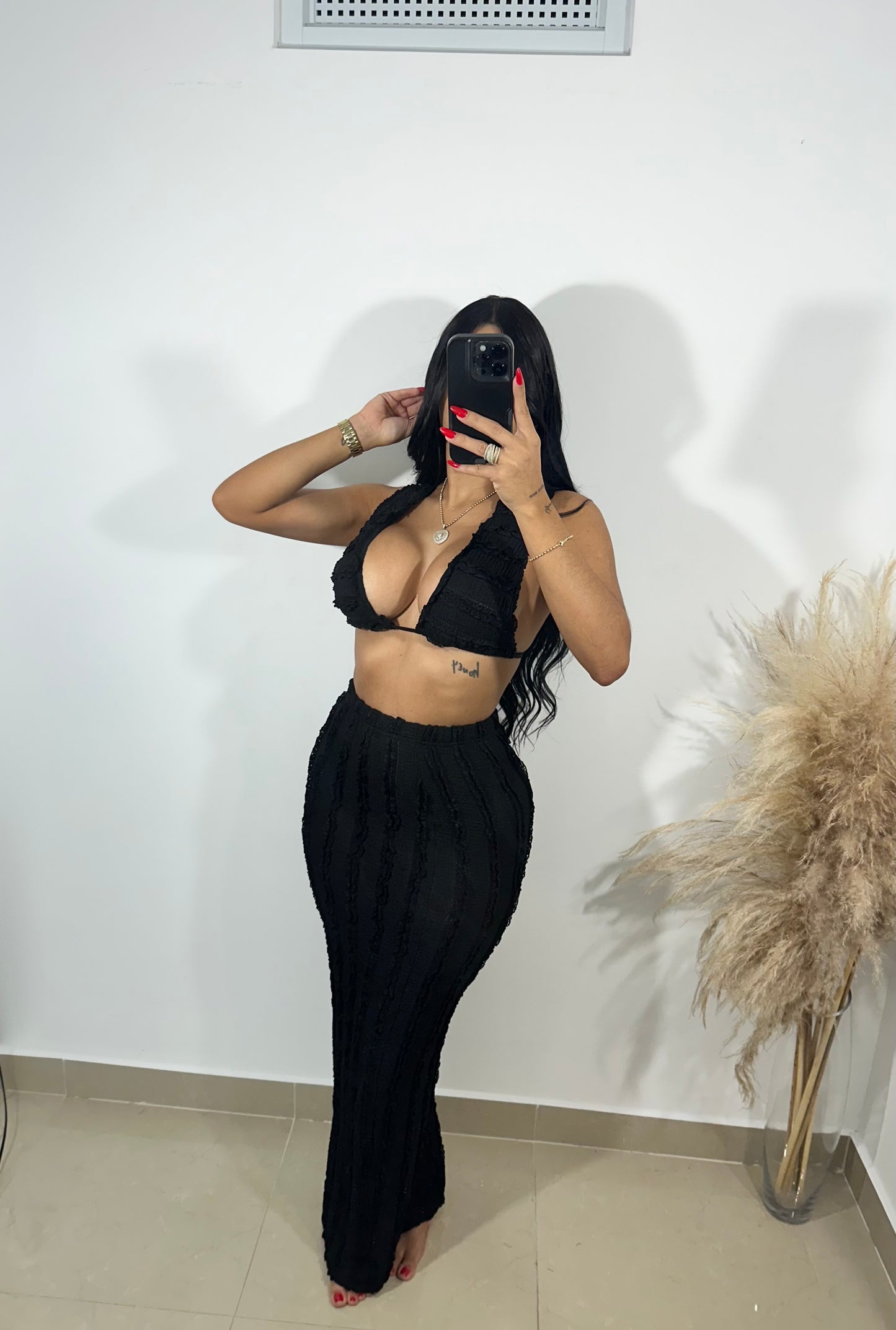 Maxi skirt black set