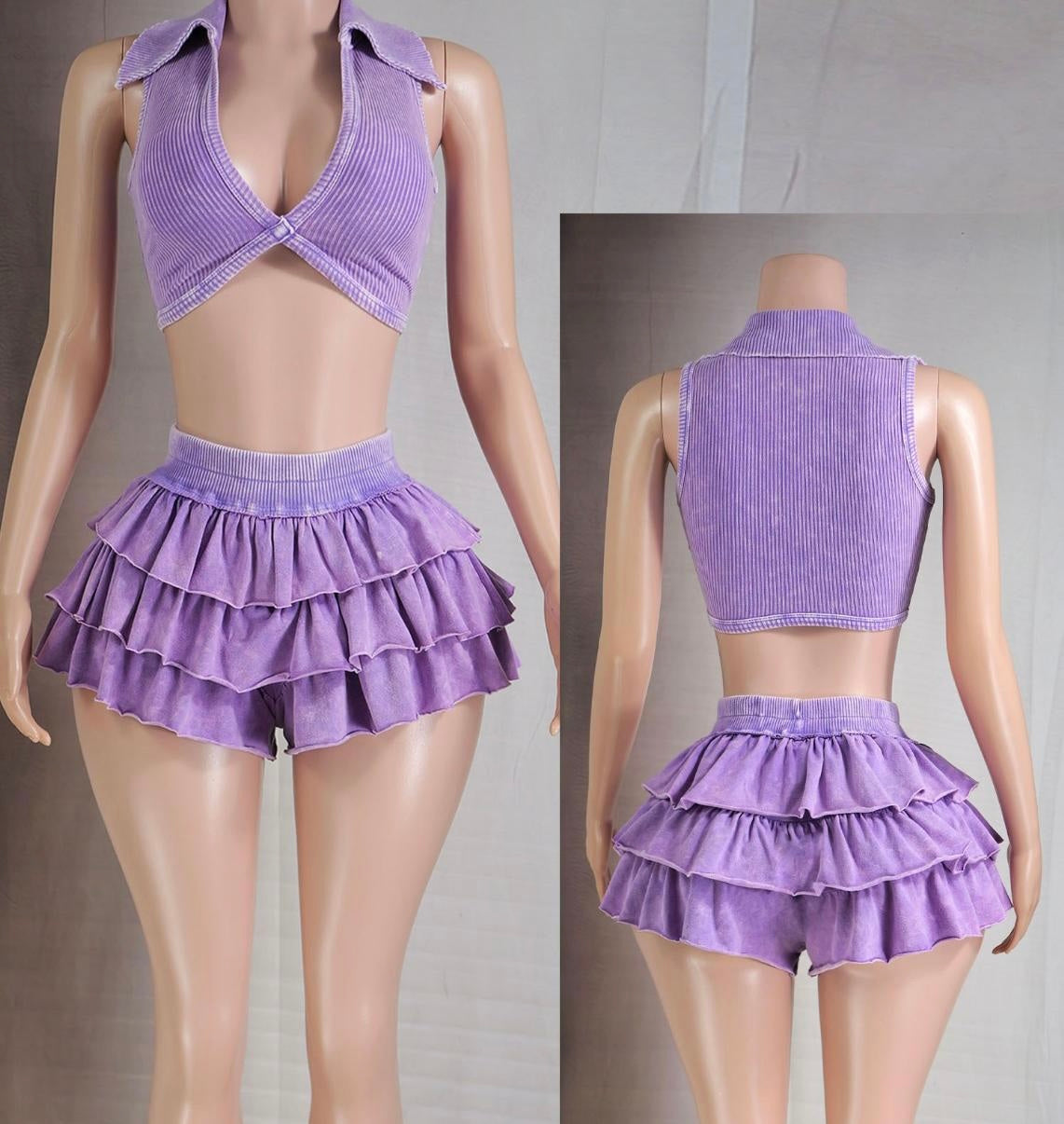 Short pant violet set