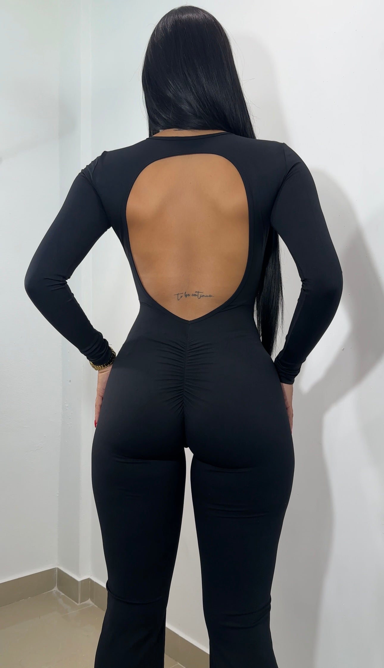 Long sleeve basic jumpsuit