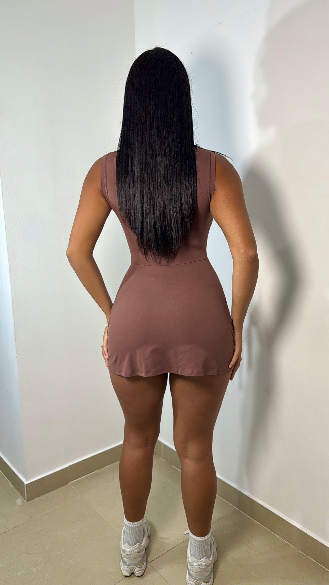 Skort dress brown