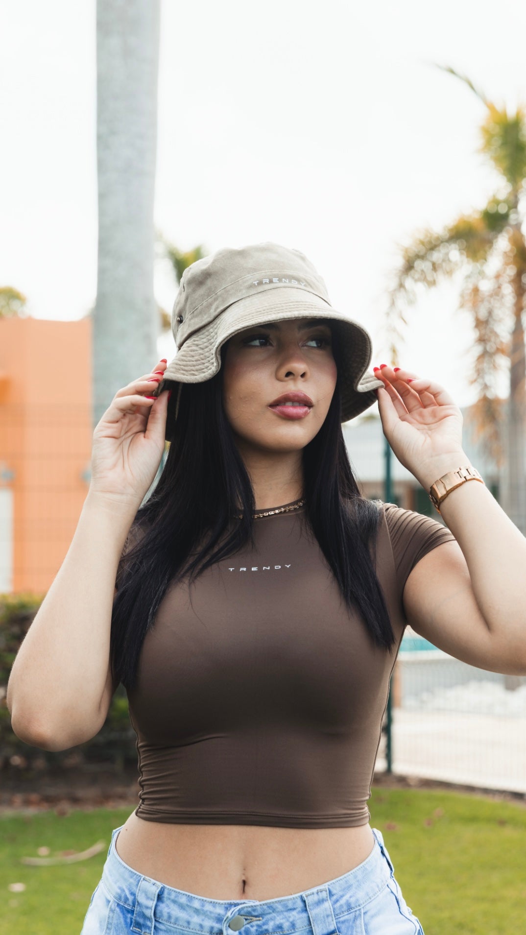 Trendy brown top