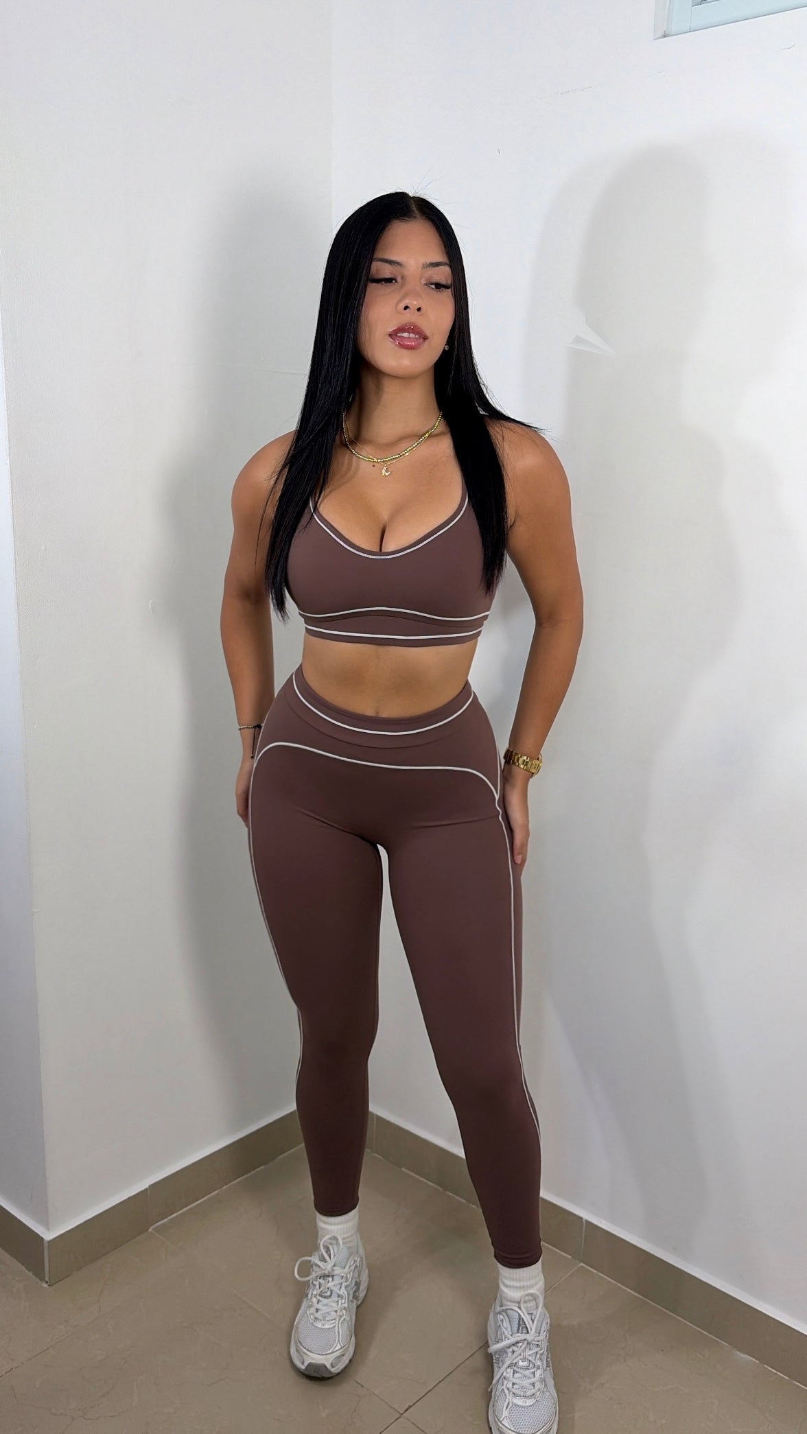 Brown leggins pant set