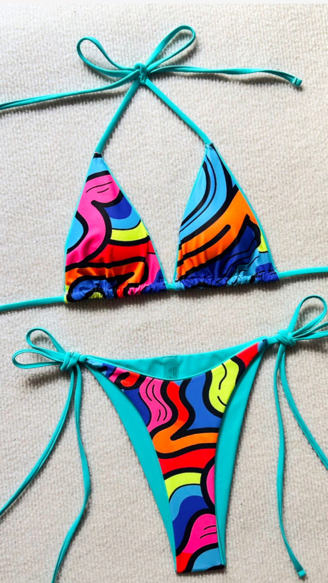 Neon multicolor swim