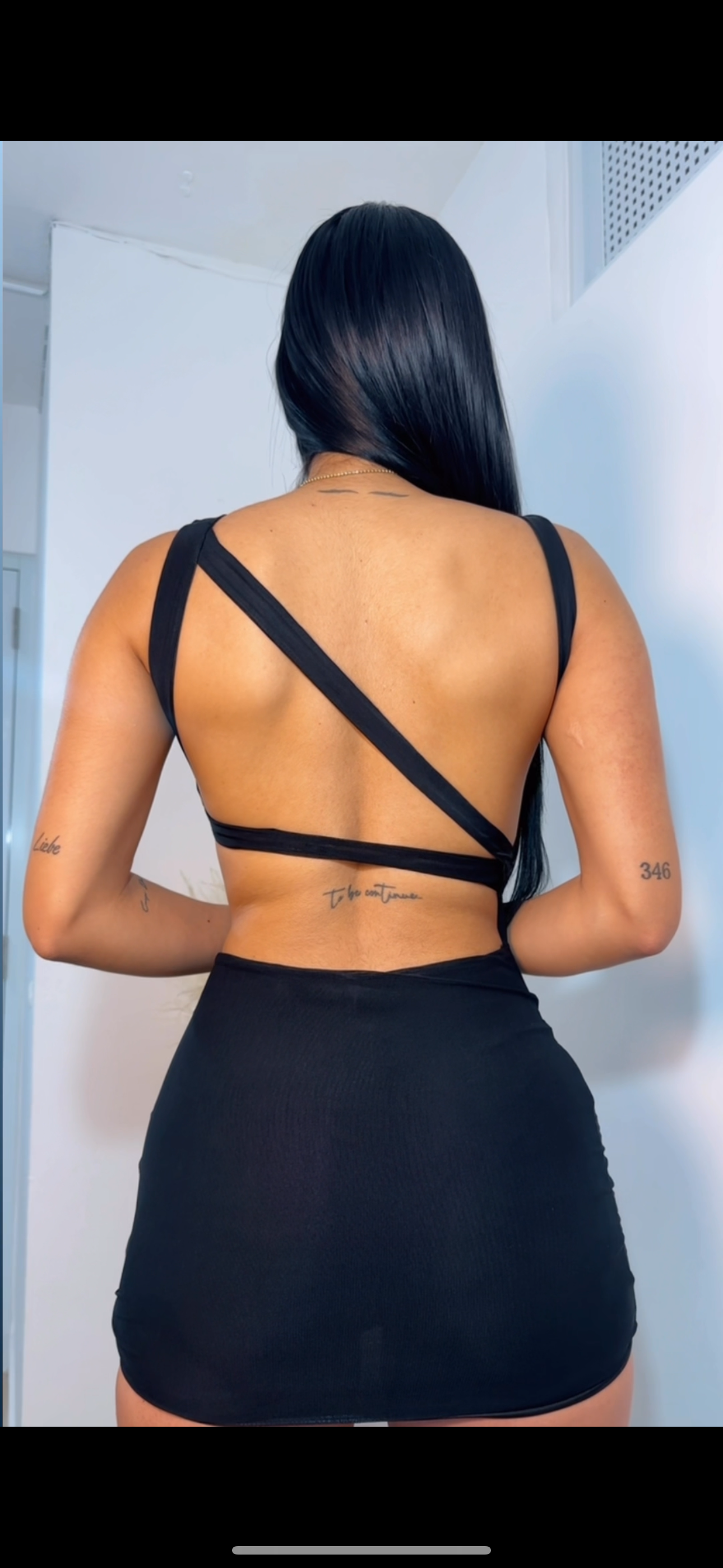 Basic black mini dress