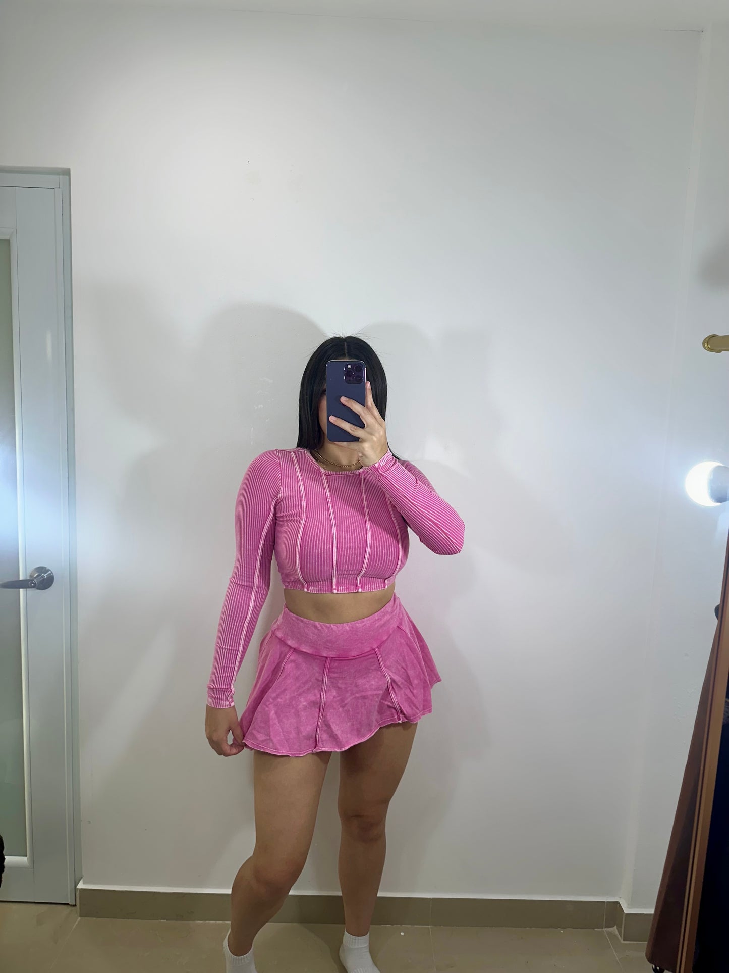 Pink skirt set