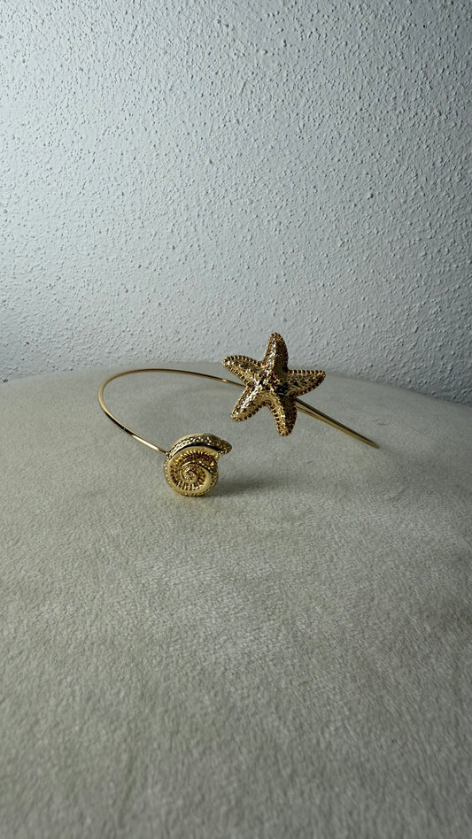 Starfish & snail bracelet