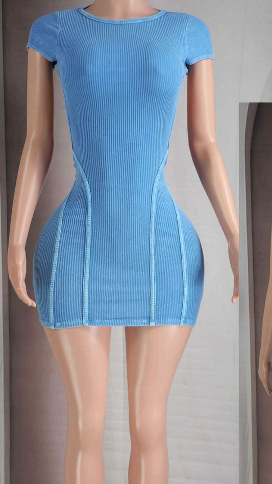 Blue washed dress