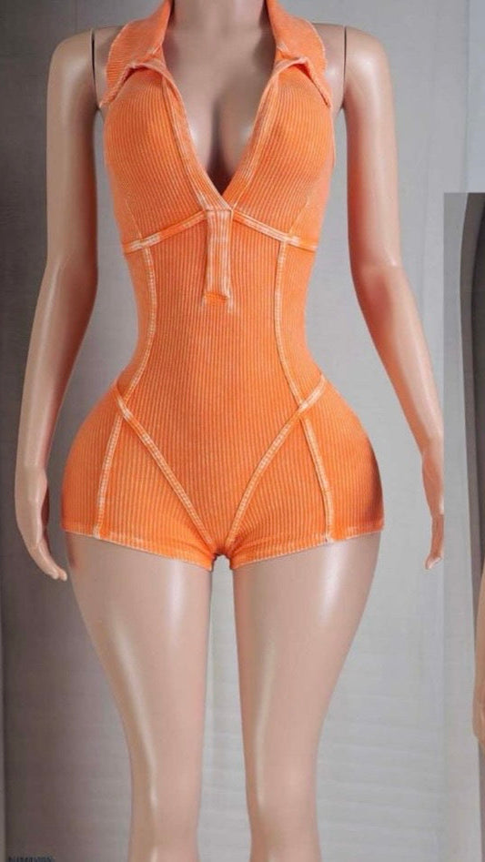 Short Orange jumpsuit