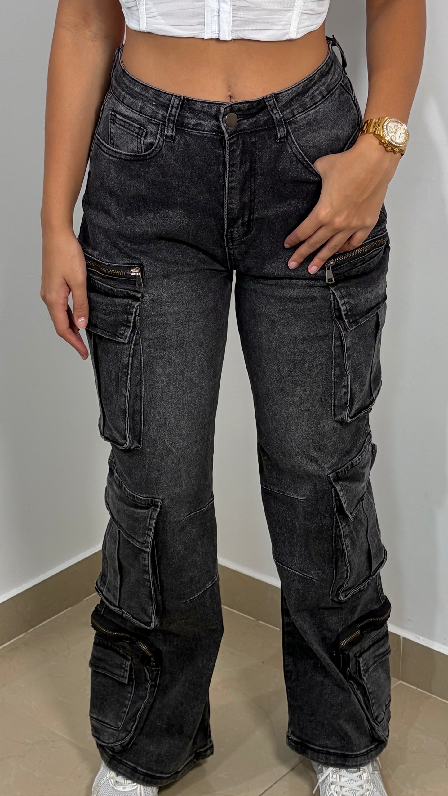 Denim black baggie jeans