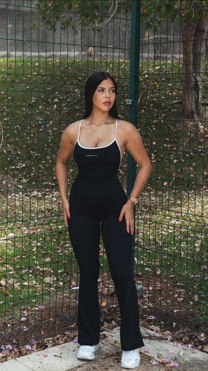 Black adjustable back jumpsuit