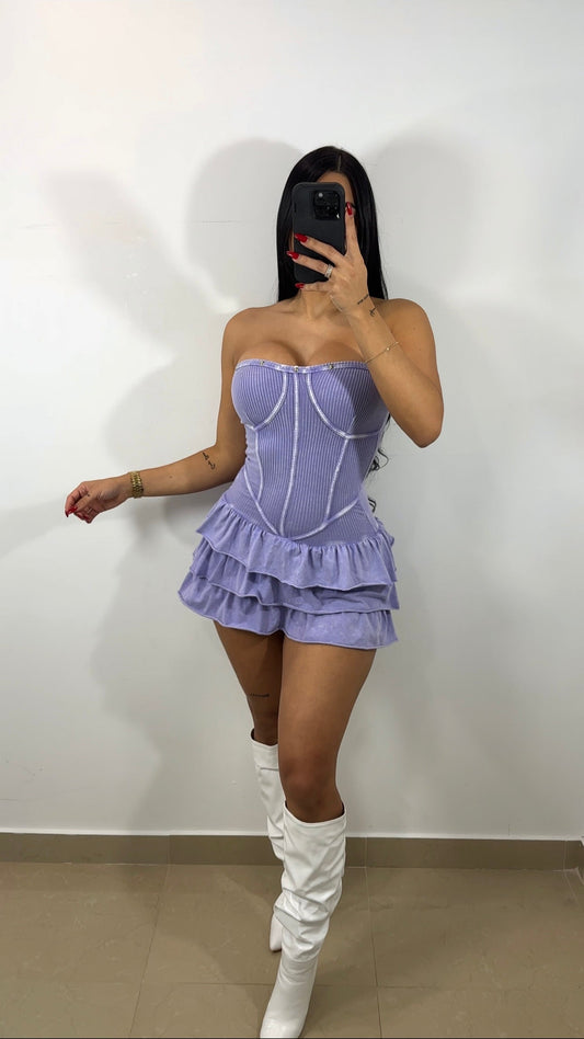 Lilac mini dress