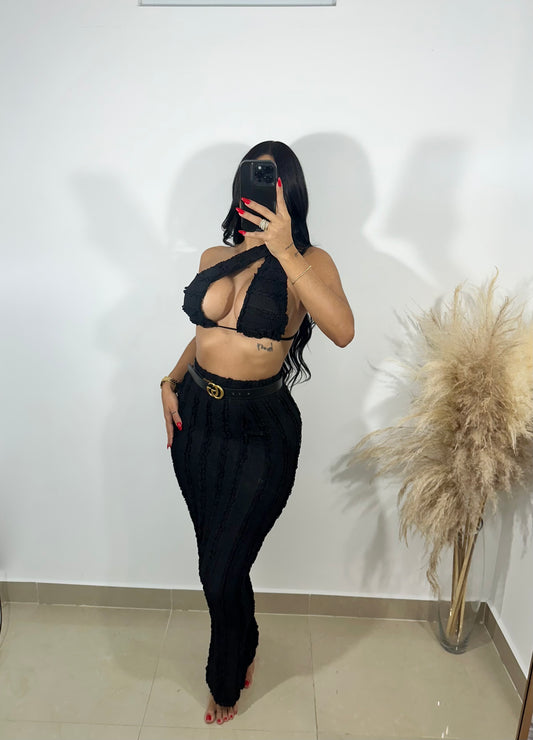 Maxi skirt black set