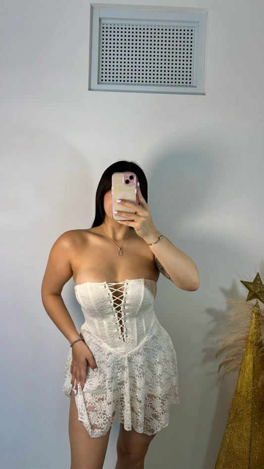 White lace dress