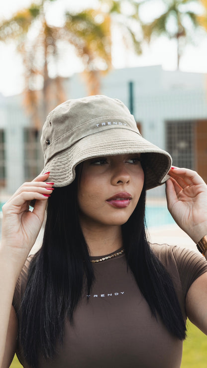 Khaki bucket hat