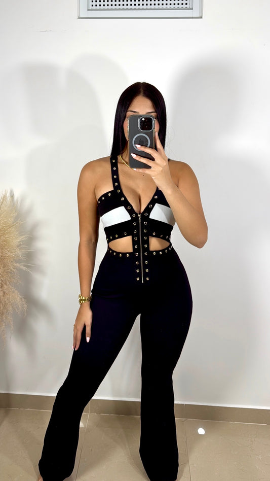 Black & white jumpsuit