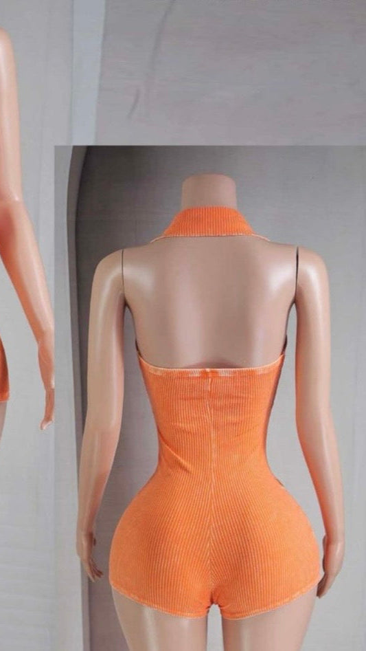 Short Orange jumpsuit