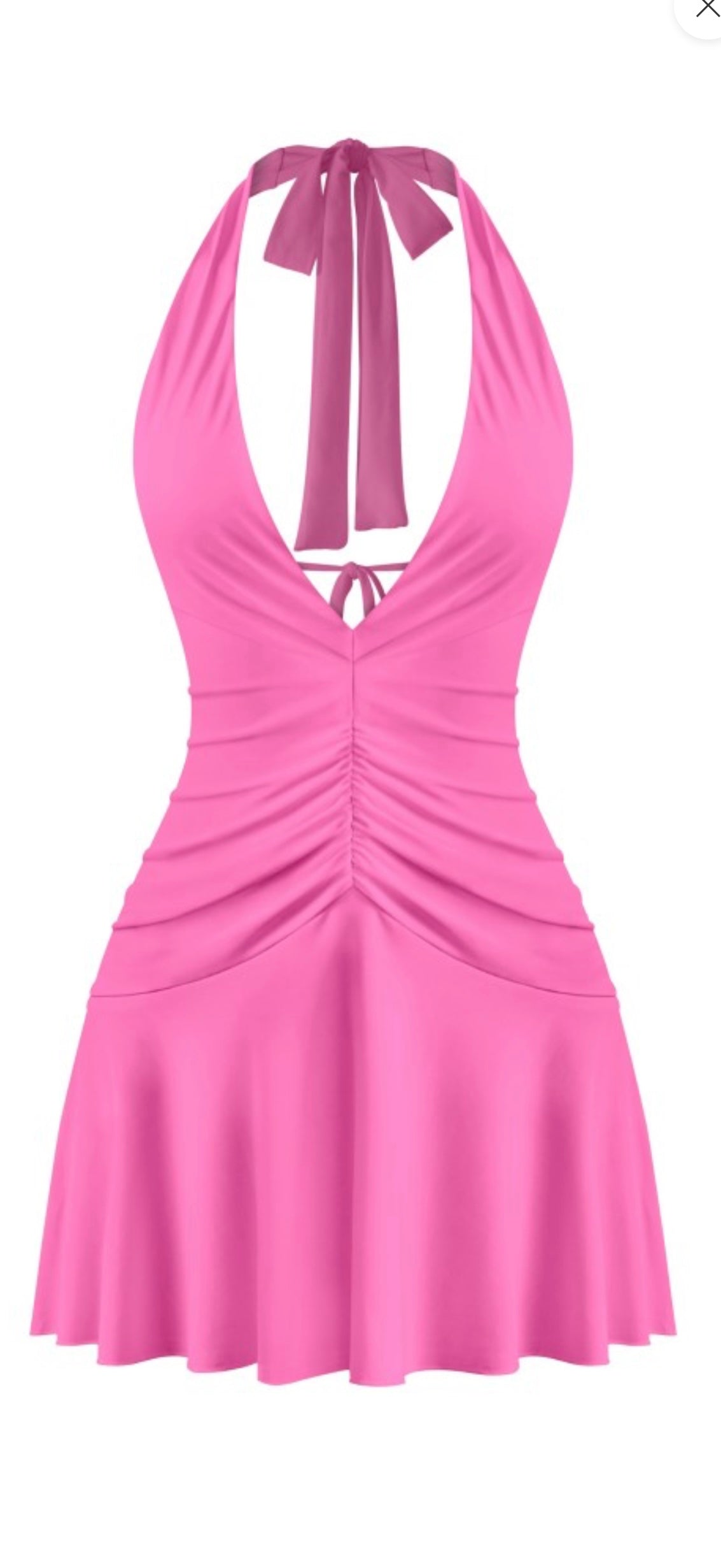 Halter sexy Pink dress