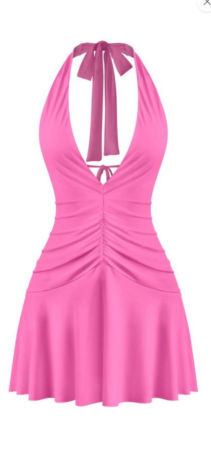 Halter sexy Pink dress