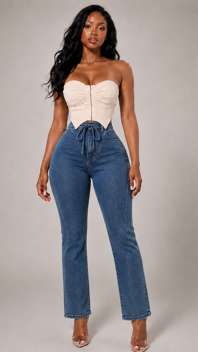 Beige stretch top