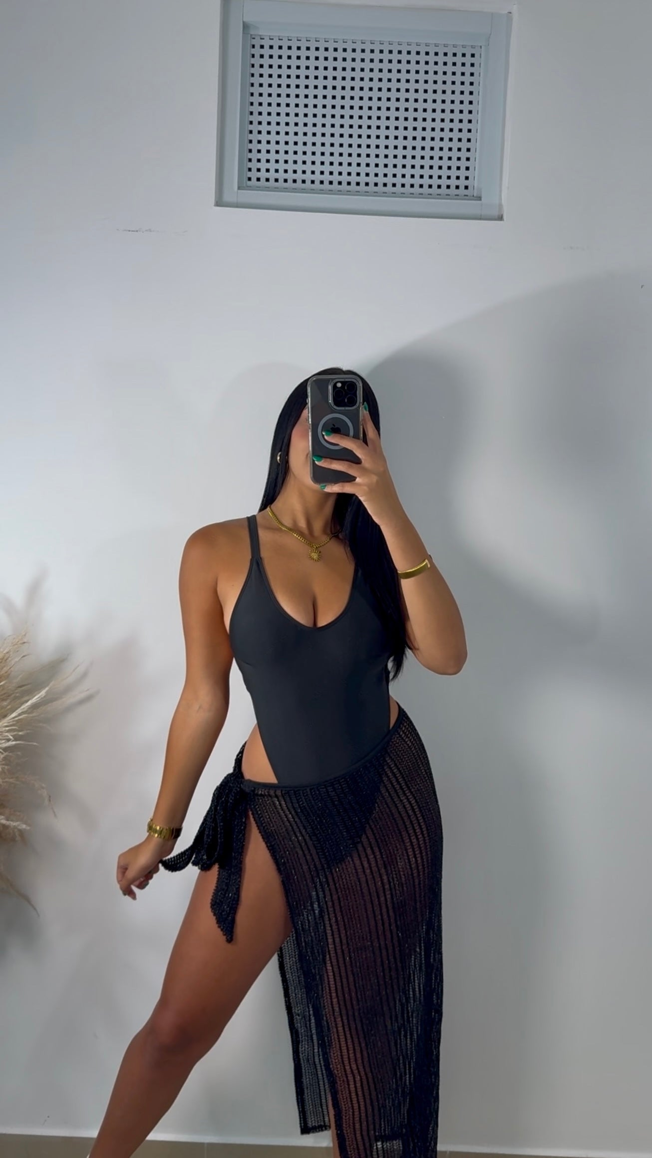 One piece thong swim