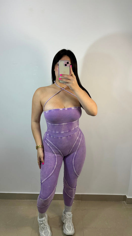 Washed lilac jumpsuit RESTOCK