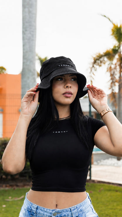 Black trendy top