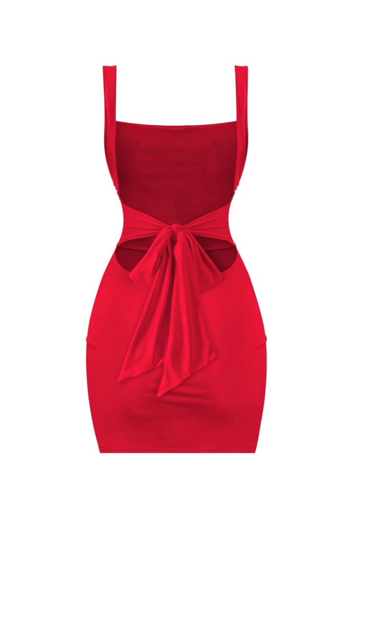 Elegant red mini dress