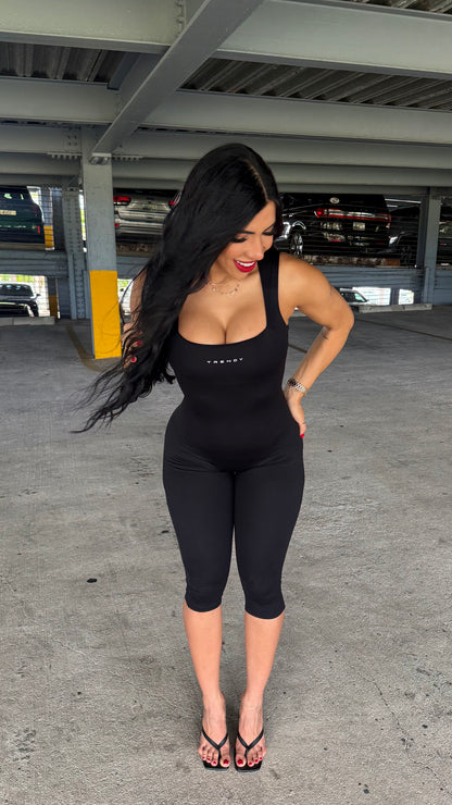 Jumpsuit black capri