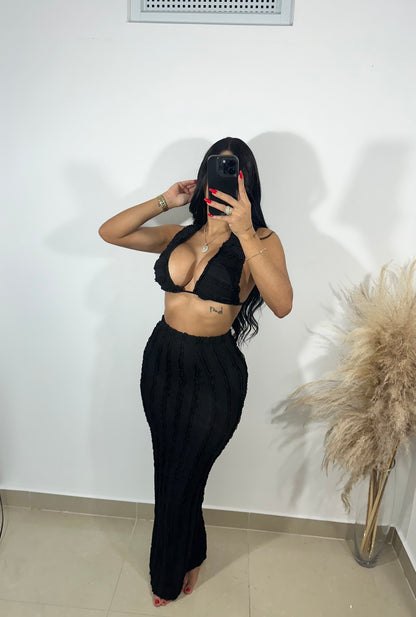 Maxi skirt black set