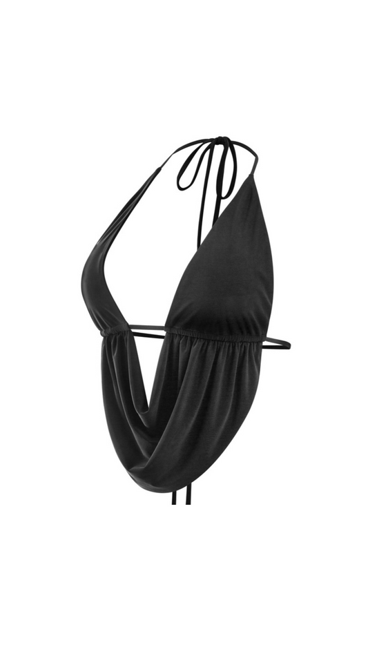 Halter sexy black top