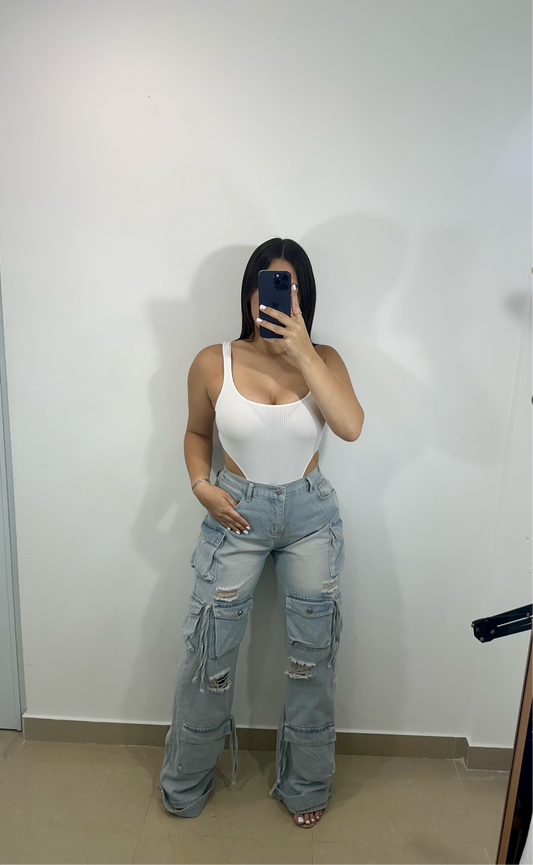 High cut bodysuit