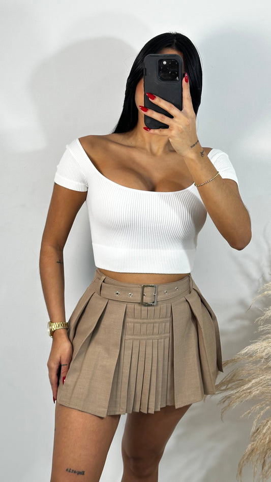 Basic crop top white