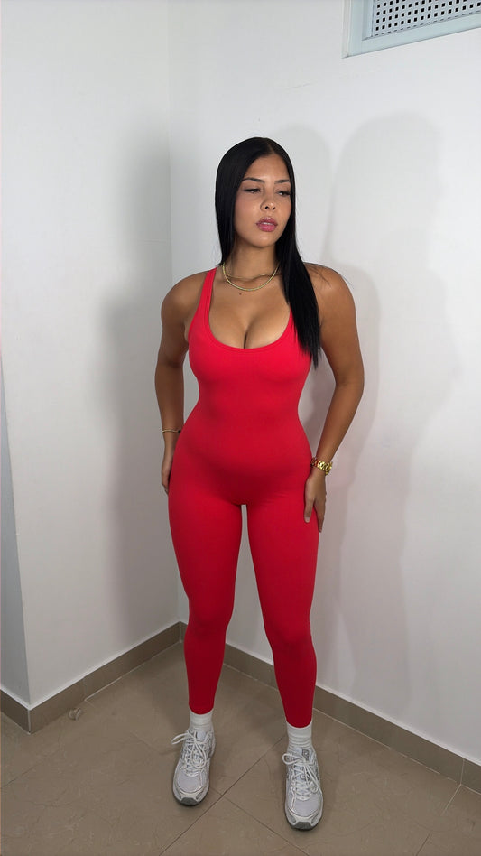 Basic red jumpsuit