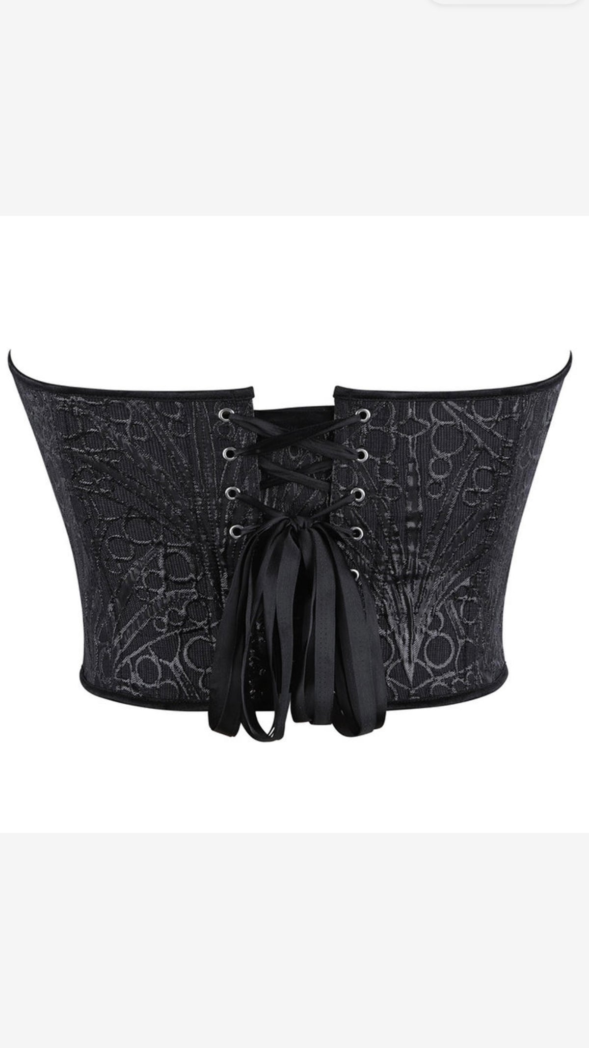 Adjustable black corset
