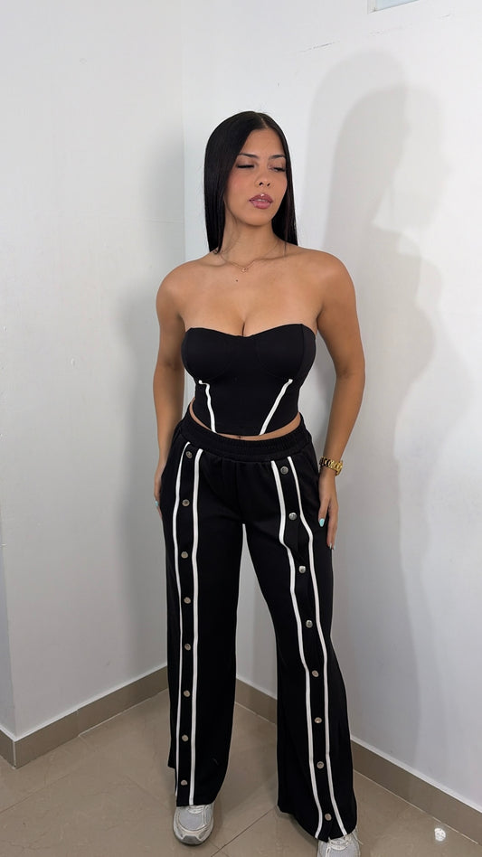 Black comfy pant set