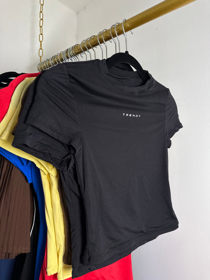 Black trendy top