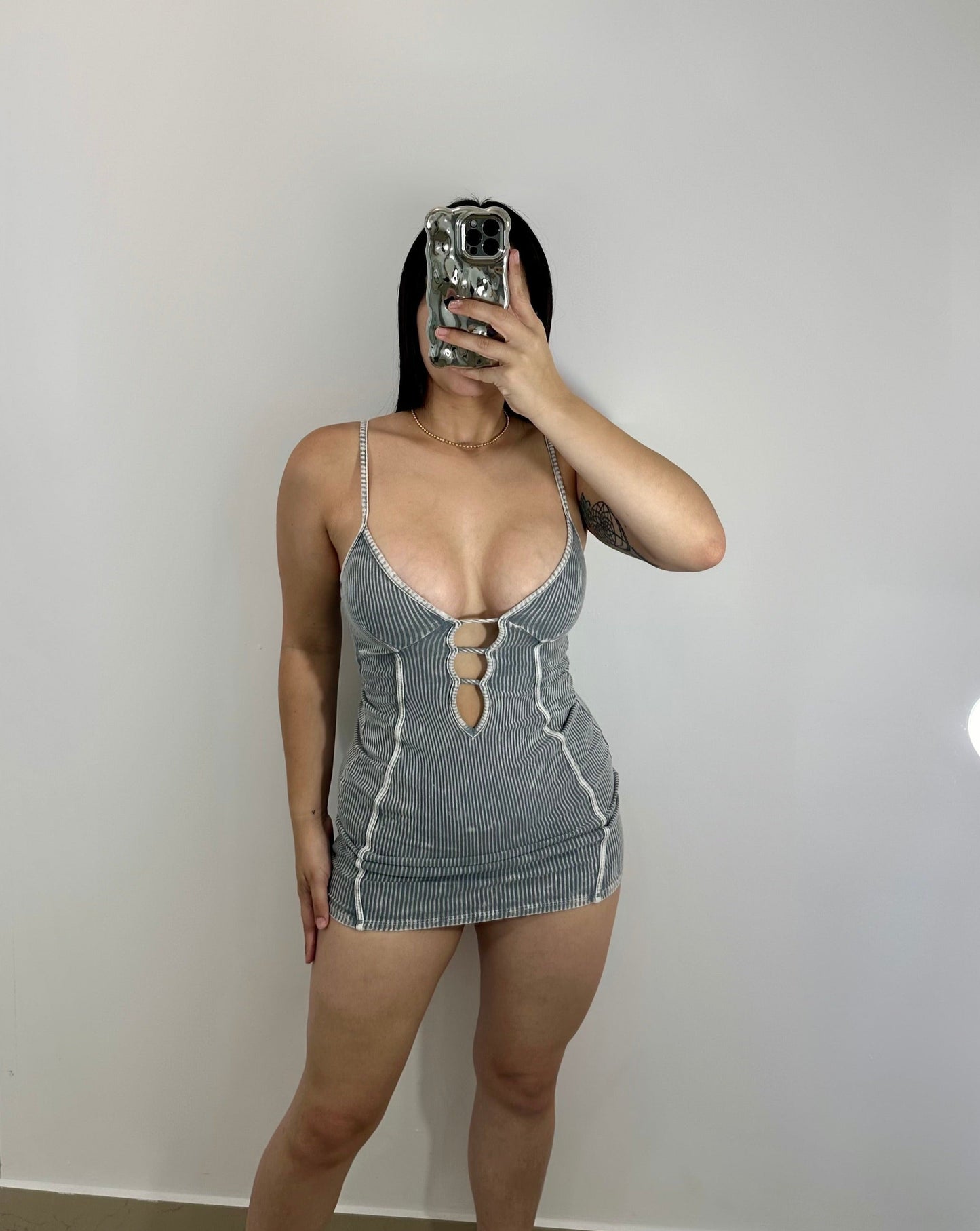 Grey Washed sexy dress