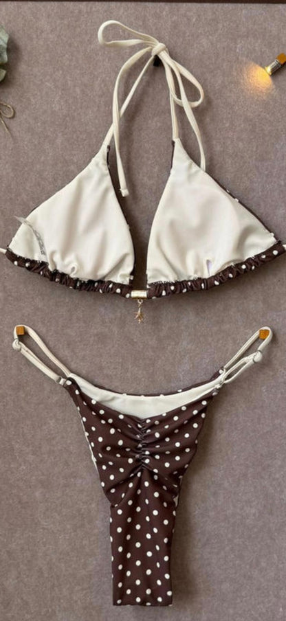 Polka dots brown