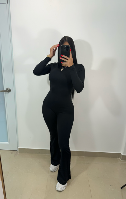 Long sleeve basic jumpsuit