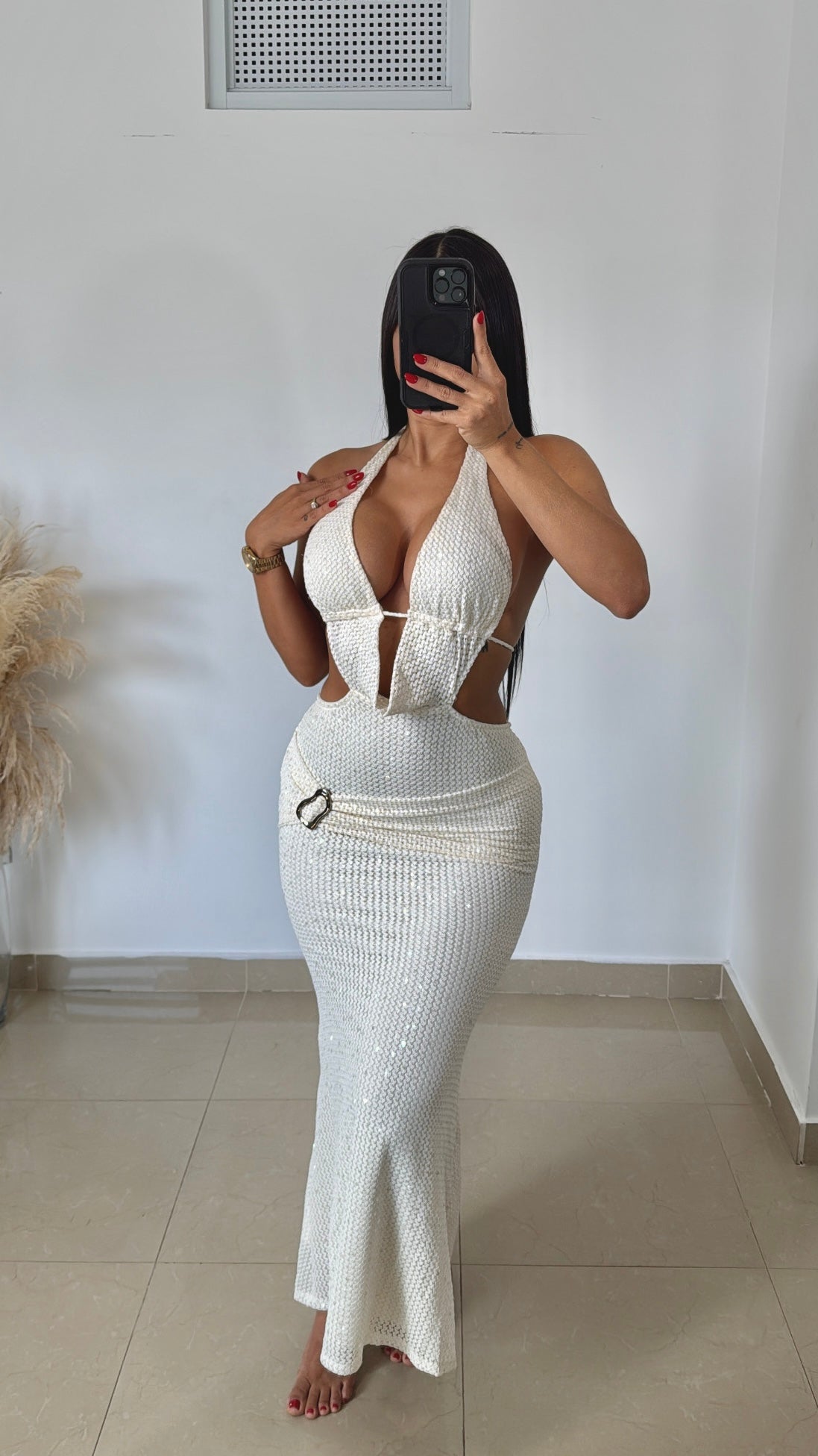 Cream maxi perfect dress