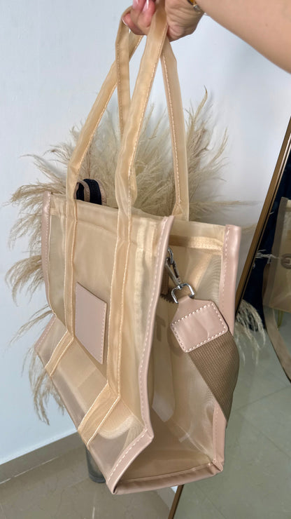 Nude tote bag