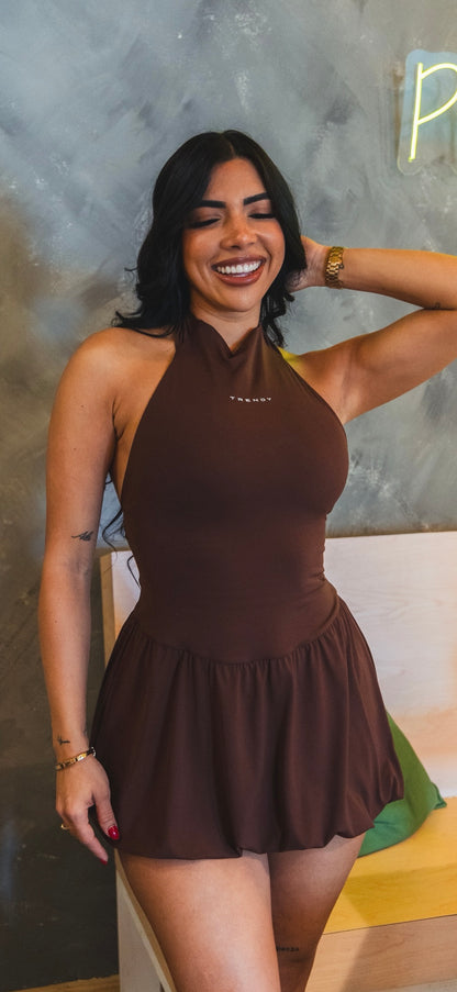 Halter Brown dress